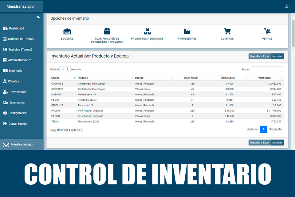 Software Control Inventarios Metalurgica.app
